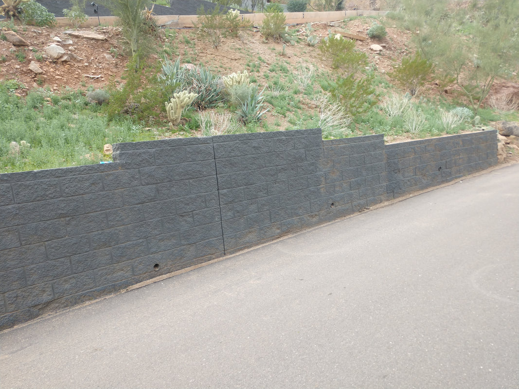 This is a picture of a block fence in Las Vegas NV.